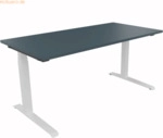 Soennecken Sitz-/Stehtisch Kufe Doppels. Quad. B1600xT800xH645-1275 we