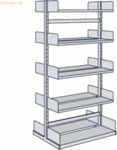 Kerkmann Bibliotheks-Regal Univers doppelt Grundfeld 100x40x200cm mit