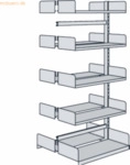 Kerkmann Bibliotheks-Regal Univers doppelt Anbaufeld 75x25x200cm mit 2