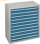 Schulte Schubladenblock 36287 110cm 10 Sch&uuml;be lichtgrau/blau
