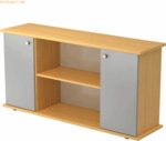 mcbuero.de Sideboard SB 2OH 2 T&uuml;ren BxTxH 166,1x44,8x84cm Griff SG Buc