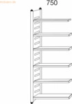 Kerkmann Design-Regal M2 Regalfeld BXHxT 750x2600x400mm 6 B&ouml;den alusil