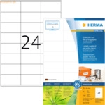 HERMA Etiketten 70,0x36,0mm naturwei&szlig; RC A4 VE=80 Blatt