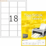 TopStick Universal-Etiketten Papier wei&szlig; selbstklebend 63,5x46,6mm 100