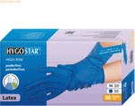 10 x HygoStar Latex-Handschuh High Risk puderfrei M 28cm dunkelblau VE