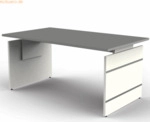 Kerkmann Schreibtisch StageOne Form 4 BxT 160x80cm grafit