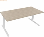 Soennecken Sitz-/Stehtisch Kufe Doppels. Quad. B1800xT800xH645-1275 we