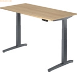 mcbuero.de Sitz-Steh-Schreibtisch elektrisch 160x80cm Eiche/Graphit