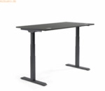 Soennecken Schreibtisch 1600x605-1255x800mm Platte anthrazit Gestell s