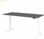mcbuero.de Schreibtisch el 180x80cm wei&szlig;/graphit