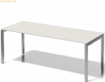 Bisley Schreibtisch Cito BxTxH 200x80x65-85cm grauwei&szlig; Gestell silber