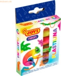Jovi Plastilina Knete fluoreszierende Farben VE=6 Farben a 15g