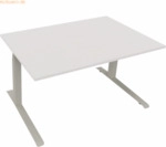 Soennecken Sitz-/Stehtisch Kufe Doppels. Quad. B1400xT900xH645-1275 si