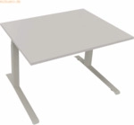 Soennecken Sitz-/Stehtisch Kufe Doppels. Quad. B1200xT900xH645-1275 si