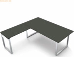 Kerkmann Schreibtisch Aveto 180 B&uuml;gel-Gestell 180x80x68-82cm / Anbau 1