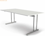 Kerkmann Schreibtisch Artline extragro&szlig; C-Fu&szlig; 200x100x68-82cm wei&szlig;