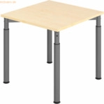 mcbuero.de Schreibtisch 80x80cm Ahorn/Graphit