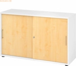 mcbuero.de Schiebet&uuml;rschrank Derie 9 2 OH BxTxH 120x40x74,8cm Griff BS