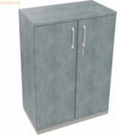 Soennecken Fl&uuml;gelt&uuml;renschrank 3OH B800xT442xH1133 silber/Beton