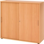 mcbuero.de Schiebet&uuml;renschrank Serie 9 3OH BxTxH 120x40x110cm Griff BS