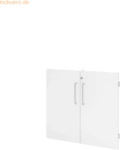 mcbuero.de T&uuml;r FlexWall 80cm 2OH wei&szlig; 2 St&uuml;ck