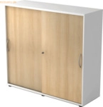 mcbuero.de Schiebet&uuml;renschrank Serie 9 3OH BxTxH 120x40x110cm Griff BM