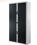 easyOffice Rollladenschrank easyoffice BxTxH 86x37,5x204cm wei&szlig;/schwar