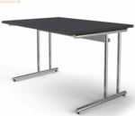 Kerkmann Schreibtisch Artline Holzdekor C-Fu&szlig; 120x80x68-82cm anthrazit