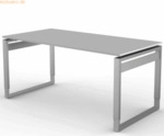 Kerkmann Schreibtisch StageOne Form 5 BxT 160x80cm lichtgrau