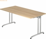 mcbuero.de Schreibtisch 160x80cm Eiche