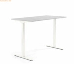 Soennecken Schreibtisch 1800x605-1255x800mm Platte lichtgrau Gestell w