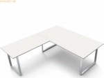 Kerkmann Schreibtisch Aveto 200 B&uuml;gel-Gestell 200x100x68-82cm / Anbau