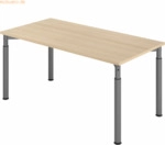 mcbuero.de Schreibtisch 160x80cm Eiche/Graphit
