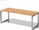 Bisley Schreibtisch Cito BxTxH 200x80x74cm buche Gestell silber