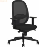 NowyStyl B&uuml;rodrehstuhl Eggy Armlehne schwarz/schwarz