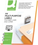 Q-Connect Inkjet+Laser+Kopier-Etiketten - 48,5 x 25,4 mm wei&szlig; 4000 St&uuml;