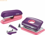 Leitz Schreibtisch-Set Heftger&auml;t F5, Locher FC10, Enthefter C2 violett