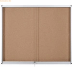 Bi-Office Schaukasten Exhibit 92,6x96,7cm f&uuml;r 12x A4 Indoor Korktafel