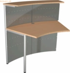 Kerkmann Kompakt-Theke Genua Anbautheke 45 Grad BxTxH 118x70x115cm alu