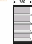Kerkmann B&uuml;ro-Regal Progress 2000 Regalfeld HxBxT 1900x750x300mm 5 B&ouml;d
