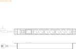 Assmann DIGITUS Steckdosenleiste mit Aluminiumprofil, Schalter, 7-fach