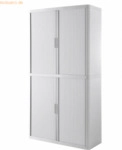 easyOffice Rollladenschrank easyoffice BxTxH 86x37,5x204cm wei&szlig;/wei&szlig;