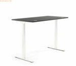 Soennecken Schreibtisch 1600x605-1255x800mm Platte anthrazit Gestell w