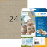 HERMA Etiketten Silphie-Papier A4 70x36mm naturbraun VE=20 Blatt/480 S
