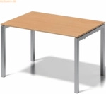 Bisley Schreibtisch Cito BxTxH 120x80x74cm buche Gestell silber