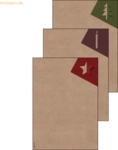 Sigel Weihnachtspapier-Set A4 100g 25 Blatt Kraftpapier Cut-out style