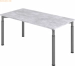 mcbuero.de Schreibtisch 160x80cm Beton/Graphit