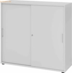 mcbuero.de Schiebet&uuml;renschrank Serie 9 3OH BxTxH 120x40x110cm Griff BS