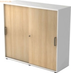mcbuero.de Schiebet&uuml;renschrank Serie 9 3OH BxTxH 120x40x110cm Griff SG