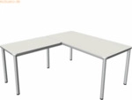 Kerkmann Schreibtisch + Anbautisch Prime 160x80/100x60cm wei&szlig;